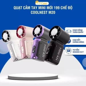 Quạt cầm tay mini 199 chế độ, quạt du lịch cắm trại sạc USB, quạt bỏ túi quạt đi ngoài trời M20