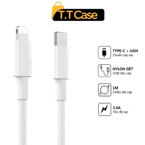Dây Sạc nhanh PD20W Bọc Dù Dành Cho IPhone 7-14prm Phụ Kiện Sạc Điện Thoại Iphone (không dùng cho 15 16 17)